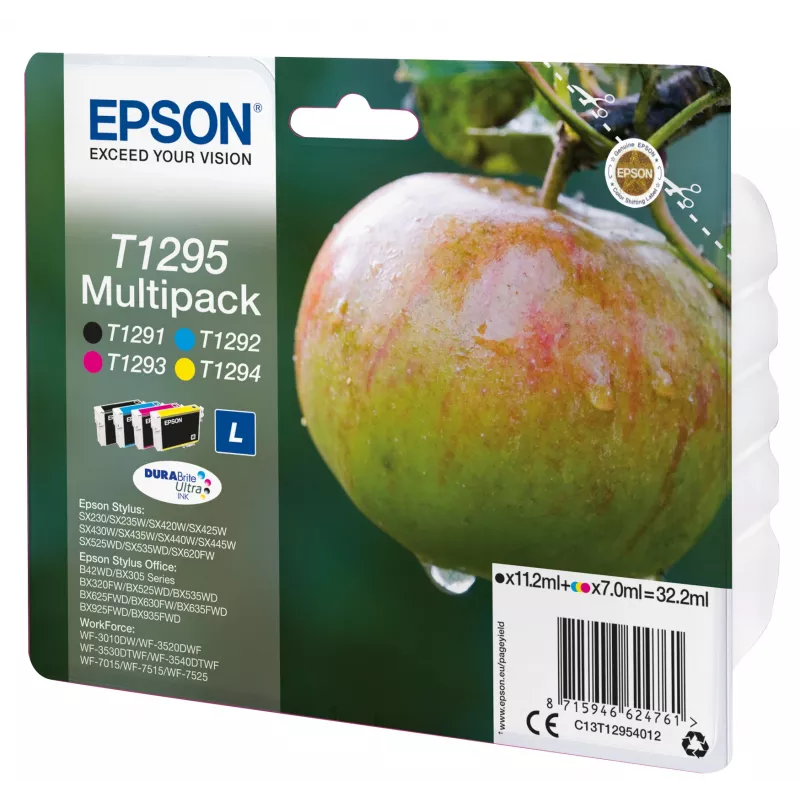 Cartucho de tinta Epson Multipack T1295 preto ciano magenta amarelo