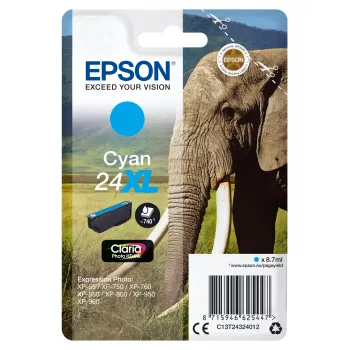 Epson Elephant pack individual ciano 24XL Claria Photo HD tinta
