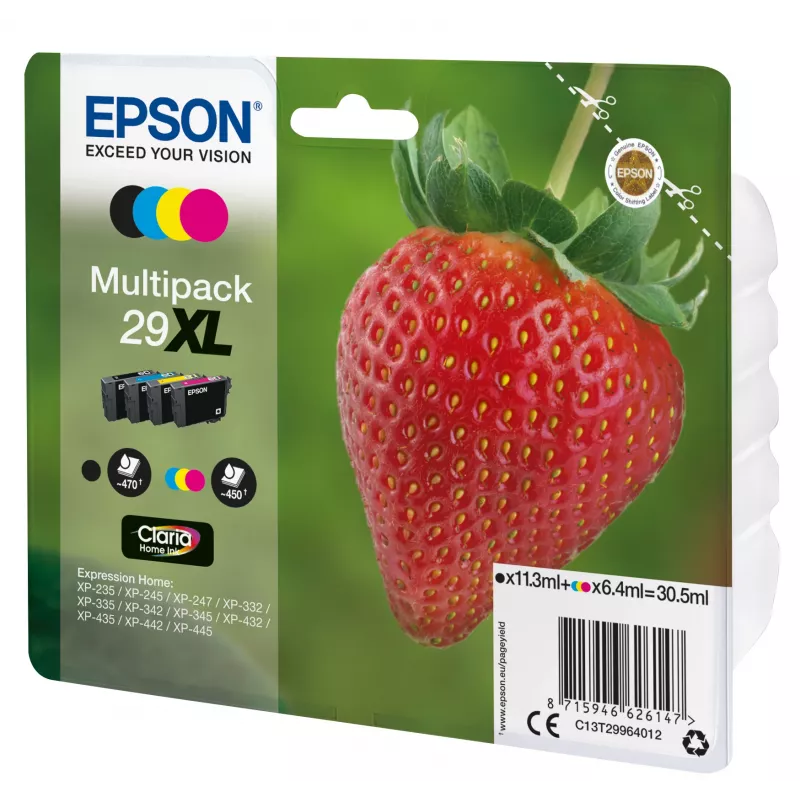 Epson Cartucho de tinta C13T29964012 29XL XL preto ciano magenta amarelo