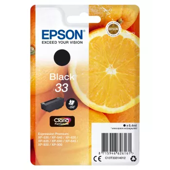 Cartucho Epson 33 preto 250 páginas C13T33314012