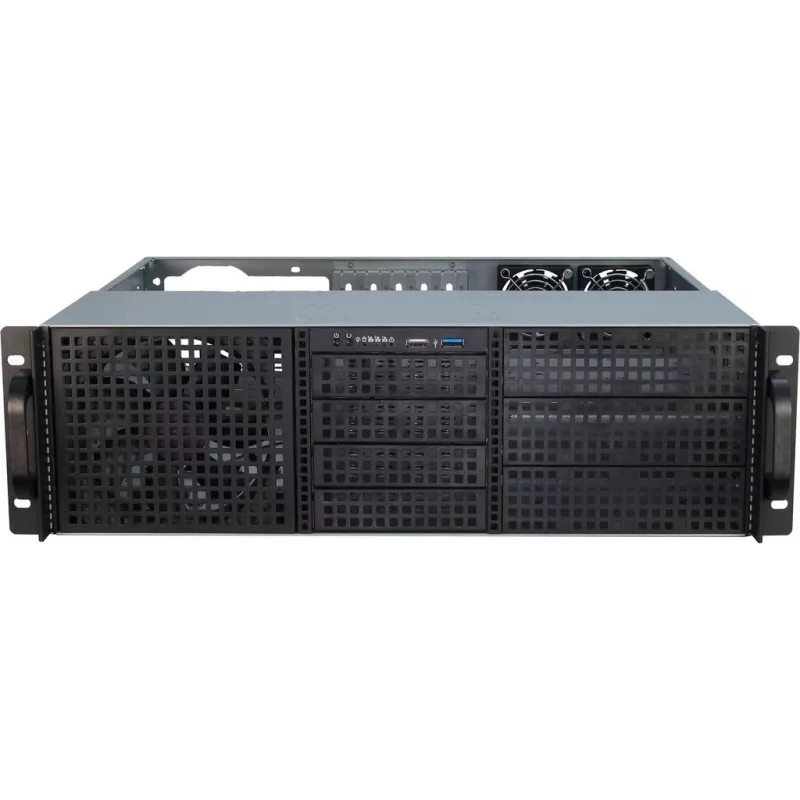 Caixa de servidor Inter-Tech 3U-30240 Rack preto