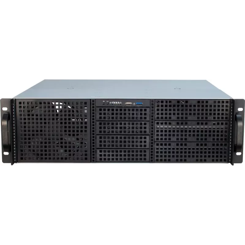 Caixa de servidor Inter-Tech 3U-30240 Rack preto