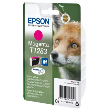Epson Fox pack individual magenta T1283 DURABrite Ultra tinta, magenta, tinta pigmentada, 3,5 ml, 1 unid., 160 páginas