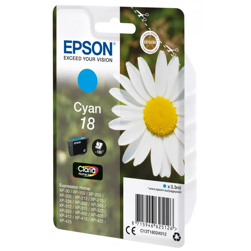 Epson Daisy pack individual ciano 18 Claria Home tinta