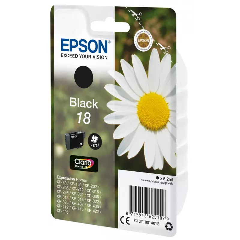Epson Daisy pack individual preto 18 Claria Home tinta