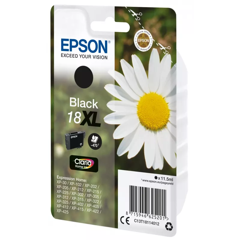 Epson Daisy pack individual preto 18XL Claria Home tinta