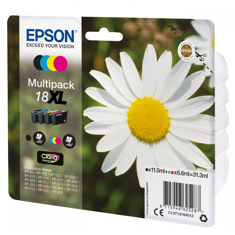 Epson Daisy multipack 4 cores 18XL Claria Home tinta