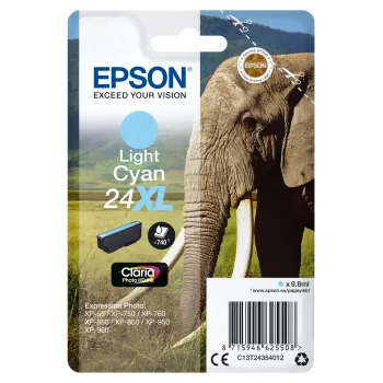 Epson 24XL cartucho de tinta ciano claro, 740 páginas (C13T24354012)
