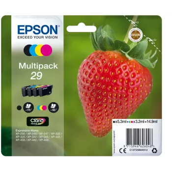 Epson Strawberry multipack 4 cores 29 Claria Home tinta