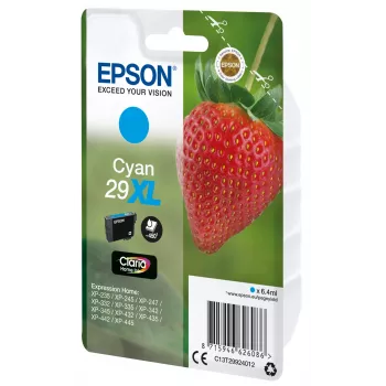 Epson Strawberry pack individual ciano 29XL Claria Home tinta, autonomia alta (XL), ciano, 6,4 ml, 1 unid., 450 páginas