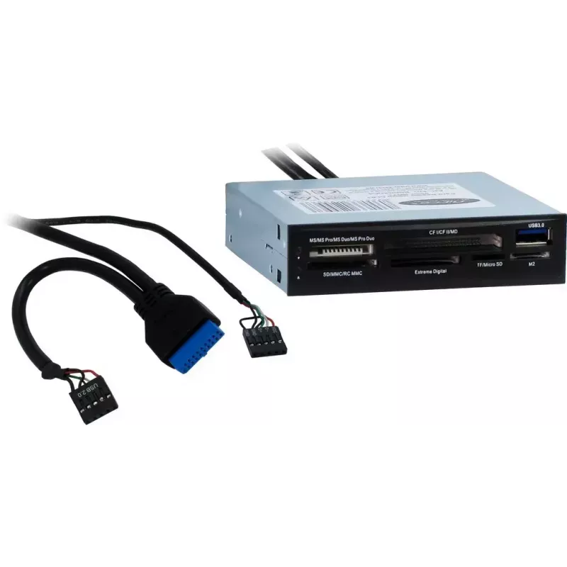 Leitor de cartões Inter-Tech CI-01 USB 3.2 Gen 1 interno preto