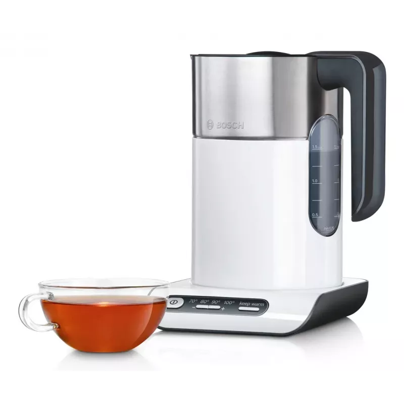 Chaleira elétrica Bosch TWK8611P 1,5 L 2400 W antracite, aço inoxidável, branco