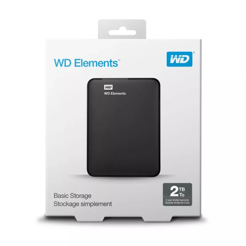 Armazenamento portátil WESTERN DIGITAL - WD Elements - 2TB - USB-A 3.0
