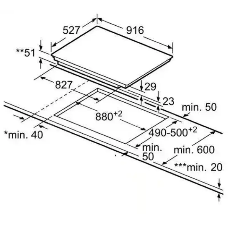 Placa Bosch Serie 8 PXV975DC1E preto encastrável 90 cm zona placa de indução 5 zona(s)