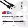 Club 3D CAC-1164 cabo Mini DisplayPort 1.4, HBR3, 8K60Hz, macho/macho, 2 m, preto