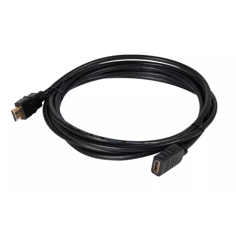 Club 3D CAC-1321 cabo de extensão High Speed HDMI 2.0, 4K60Hz, macho/fêmea, 3 m, preto