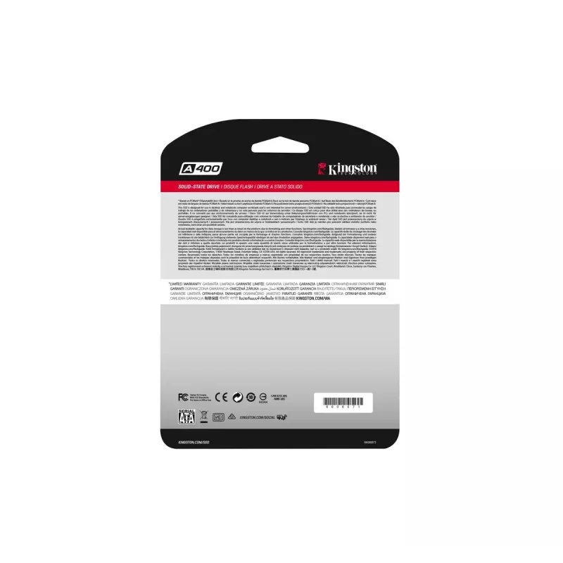 Kingston Technology A400 480 GB 2,5 polegadas Serial ATA III TLC