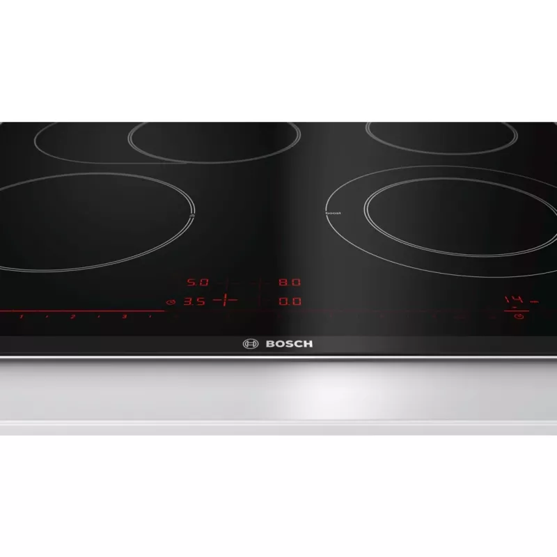 Placa de cozinha Bosch Serie 8 PKN675DP1D preto, aço inoxidável encastrar placa vitrocerâmica 4 zona(s)