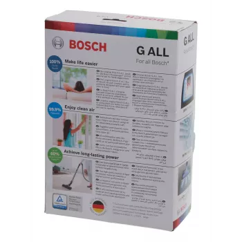 Acessório para aspirador Bosch BBZ 41FGALL — 4 sacos de pó e 1 filtro, peso 0,14 kg, embalagem compacta