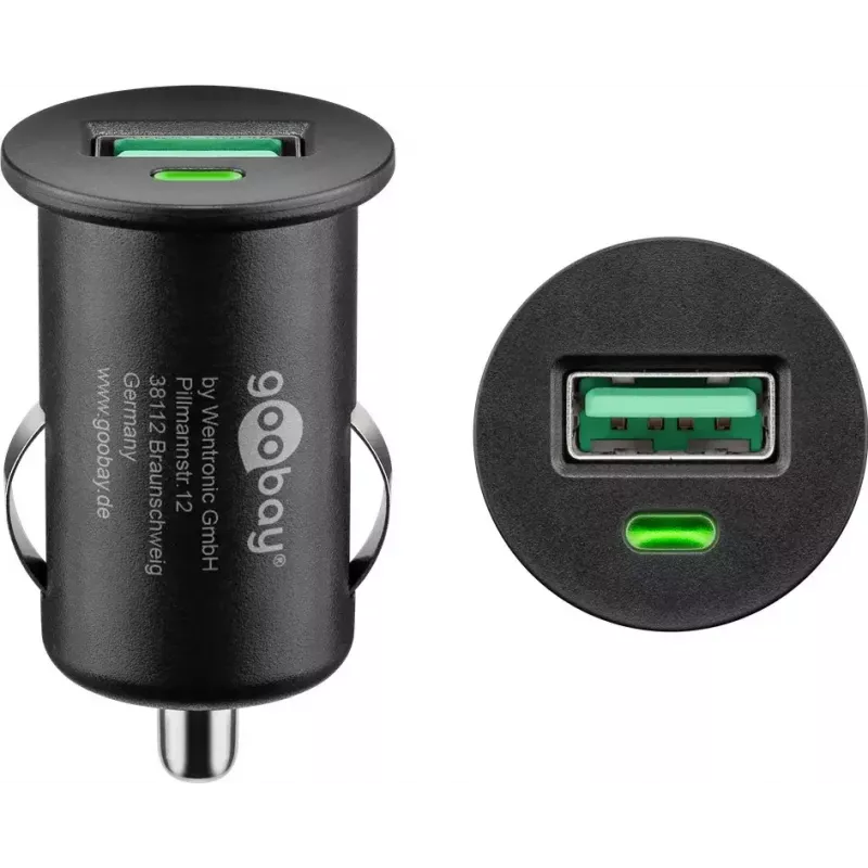Carregador de automóvel Goobay 18 W Quick Charge 3.0 preto