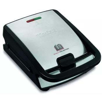 Máquina de sanduíches Tefal Snack Collection SW852D 700 W preto, aço inoxidável