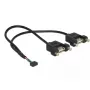 Cabo USB DeLOCK 84832 USB 2.0 0,25 m 2 x USB A preto
