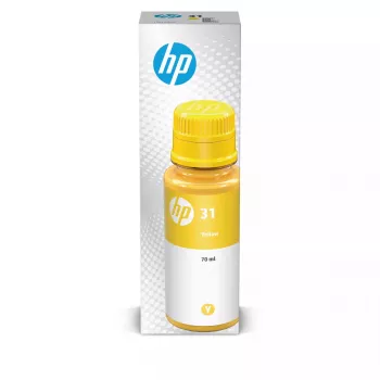 Frasco de tinta HP 31 amarelo original 1VU28AE