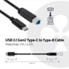Cabo CLUB3D USB 3.1 Gen2 Type-C para Type-B macho/macho, 1 m / 3.3 pés