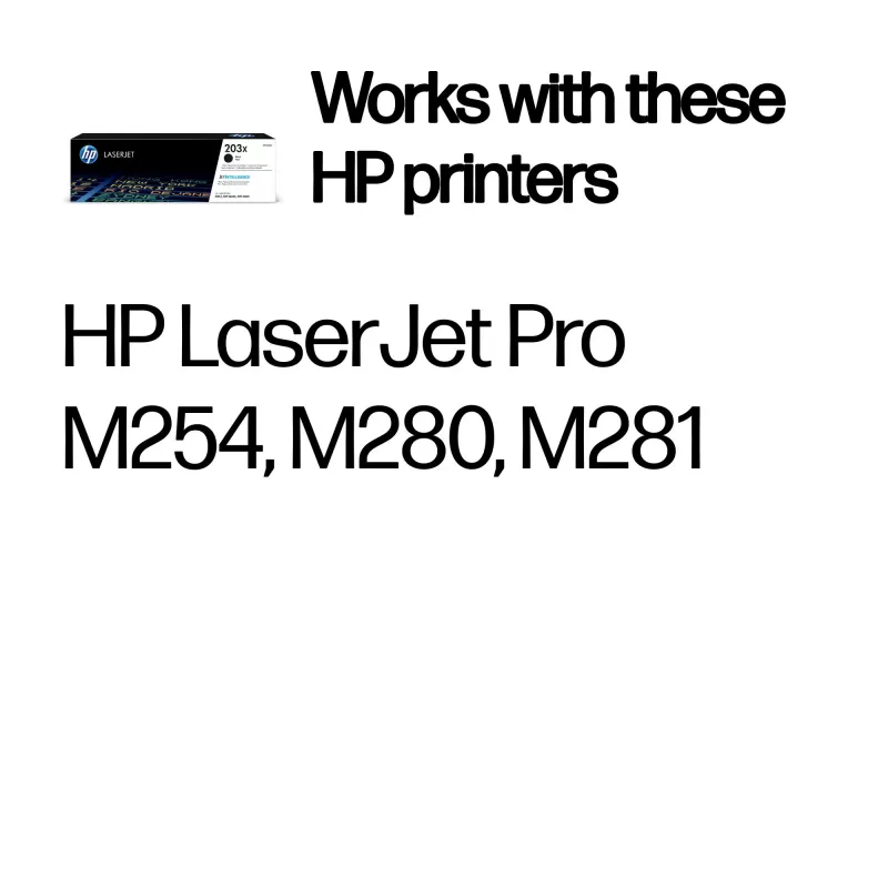 Cartucho de toner HP 203X preto de alto rendimento original LaserJet