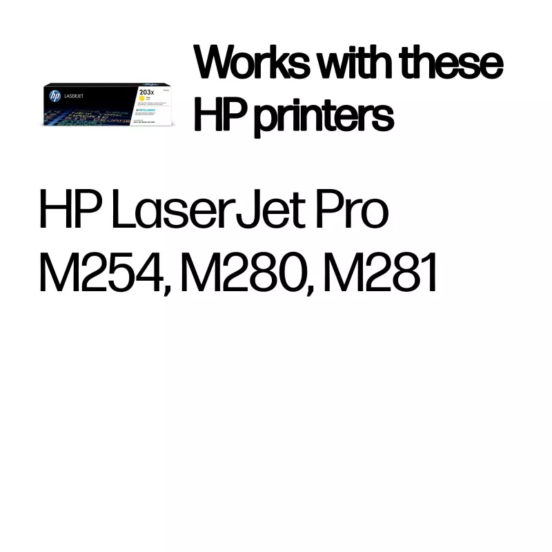 Cartucho de toner HP LaserJet 203X amarelo de alto rendimento original