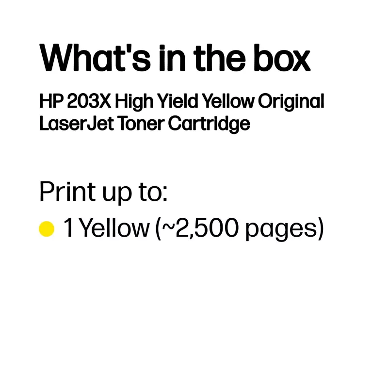 Cartucho de toner HP LaserJet 203X amarelo de alto rendimento original