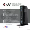 Estação de acoplamento CLUB3D USB3.2 Gen1 Type-A ou C ecrã duplo 4K60Hz certificada DisplayLink®