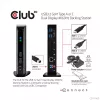 Estação de acoplamento CLUB3D USB3.2 Gen1 Type-A ou C ecrã duplo 4K60Hz certificada DisplayLink®