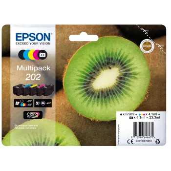 Tinta Epson Kiwi multipack 5 cores 202 Claria Premium