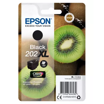 Tinta Epson Kiwi embalagem individual preto 202XL Claria Premium