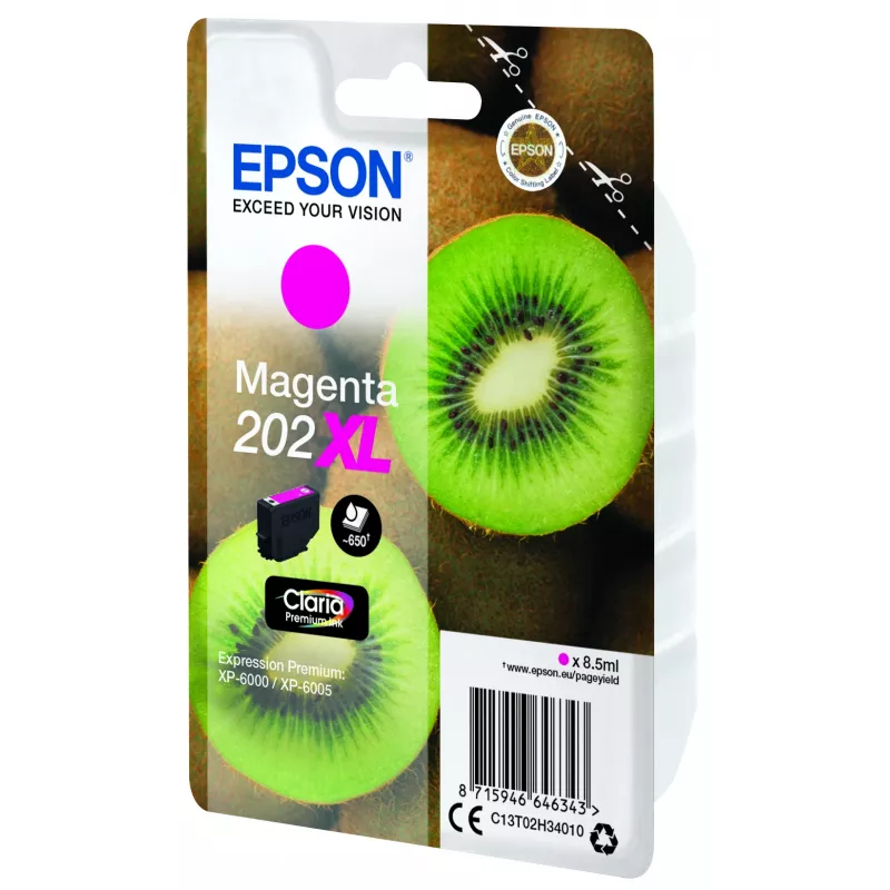 Tinta Epson Kiwi embalagem individual magenta 202XL Claria Premium