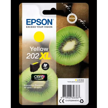 Tinta Epson Kiwi embalagem individual amarelo 202XL Claria Premium
