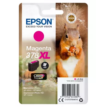 Cartucho de tinta EPSON embalagem individual ciano 378XL Squirrel Claria Photo HD