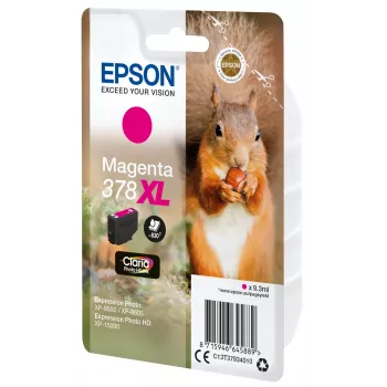 Cartucho de tinta EPSON embalagem individual ciano 378XL Squirrel Claria Photo HD