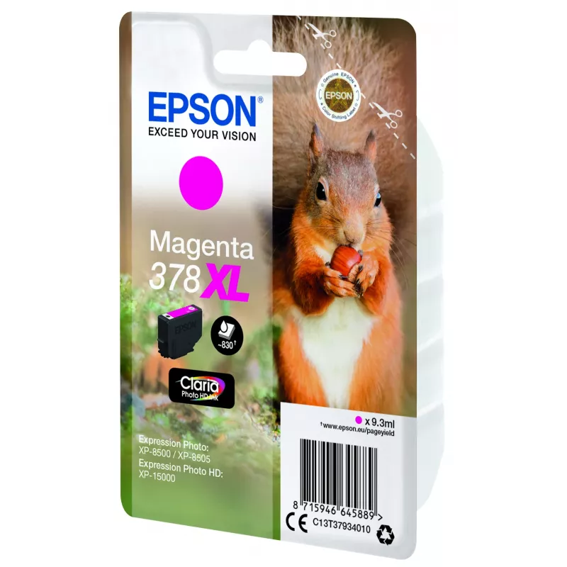 Tinteiro Epson 378XL magenta, Claria Photo HD, 9,3 ml (C13T37934010)