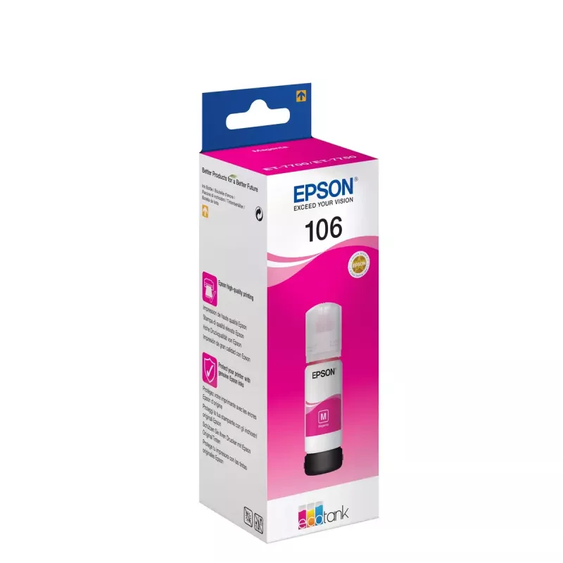 Frasco de tinta Epson Ecotank 106 magenta