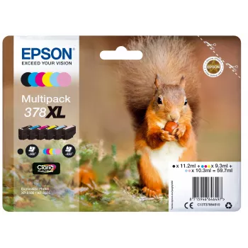 Tinta Epson Squirrel multipack 6 cores 378XL Claria Photo HD