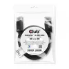 Club 3D CAC-2068 cabo DisplayPort 1.4, HBR3, 32,4 Gbps, 8K60Hz, M/M, 2 m, preto