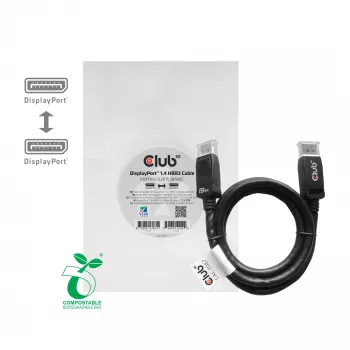 Cabo CLUB3D DisplayPort 1.4 HBR3 1m/3,28ft macho/macho 8K60Hz