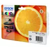 Tinta Epson Oranges multipack 5 cores 33XL Claria Premium, alto rendimento (XL), preto, preto fotográfico, ciano, magenta, amarelo, tinta pigmentada, tinta à base de corante, 12.2 ml, 8.9 ml