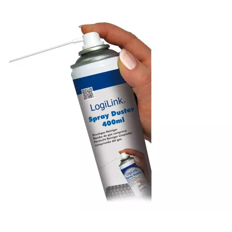 Spray de ar comprimido LOGILINK 072074 — para eletrónica e teclados, lata compacta
