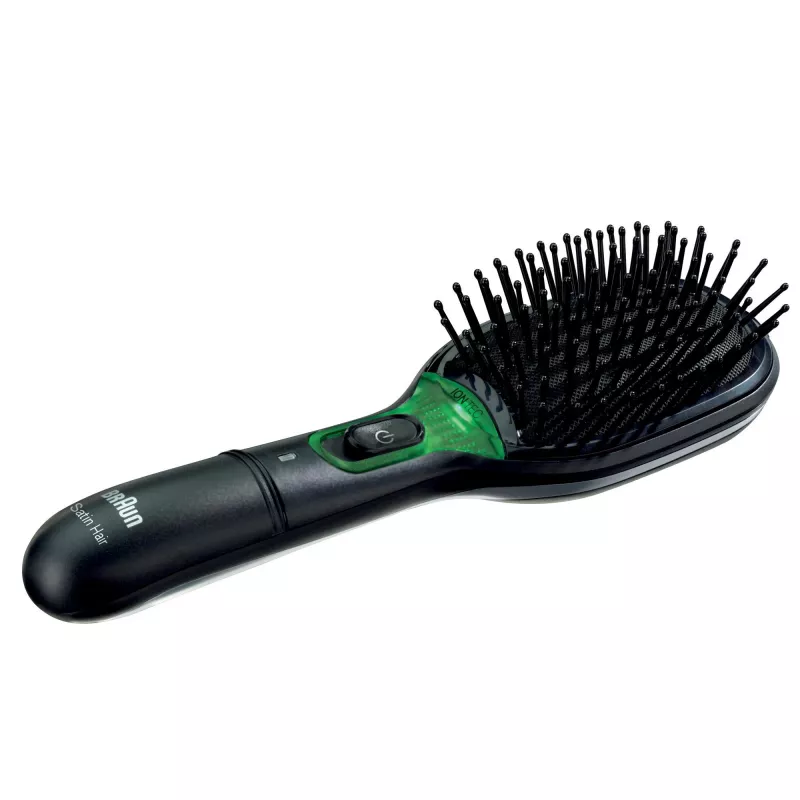 Escova de cabelo Paddle BRAUN BR710 para adulto, preto e verde, 175 g