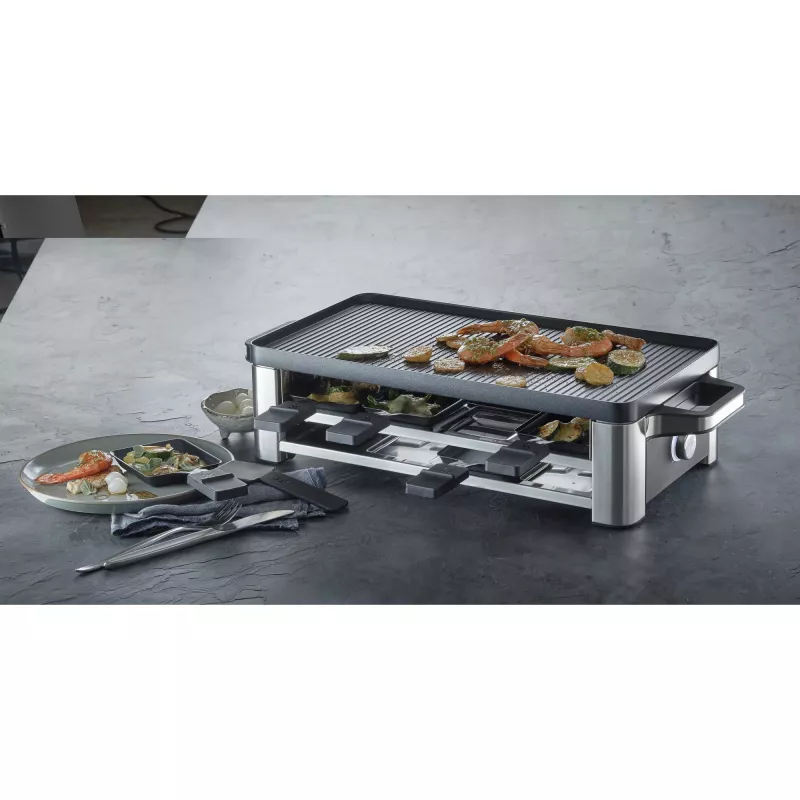 WMF Lono 0415040011 Grelhador de raclette 8 pessoa(s) 1500 W preto, cromado