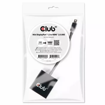 Adaptador ativo CLUB3D Mini DisplayPort 1.2 para HDMI 2.0 UHD