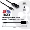 Adaptador ativo CLUB3D Mini DisplayPort 1.4 para HDMI 2.0b HDR